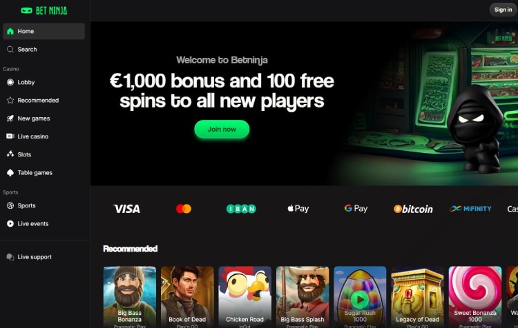 ultime Betninja Casino casino en ligne offre