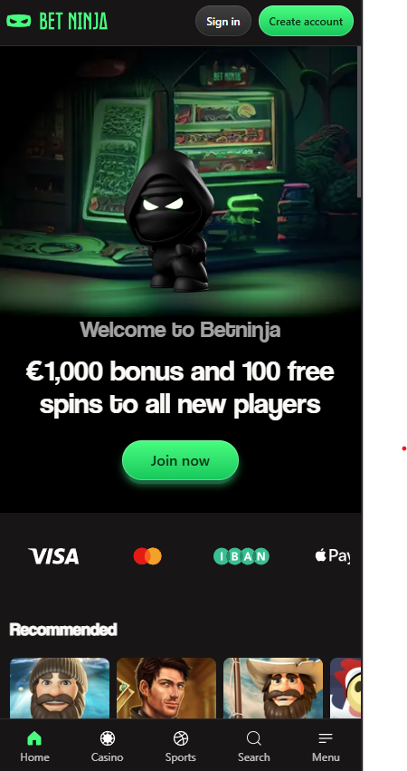 certified Betninja Casino weekend bonus promotional banner in Canada